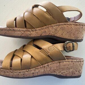 Born leather sandals, like new, mustard Size 8/39